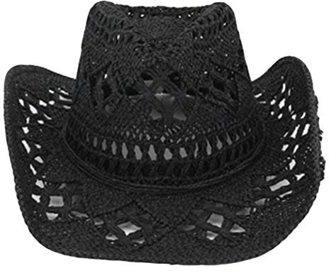Outdoor-Männer Frauen Western-Cowboy-Hüte Handgewebte Strohhut Breathable Strand-Jazz-Kappe Sunhat Für Unisex