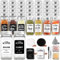 FNLLC Gewürzgläser Eckig mit Streueinsatz 35er Set,Gewürzdosen 120ml Gewürz Organizer - Gewürzstreuer Set - Gewürzbehälter Glas für Gewürzregal mit Gewürzglas Etiketten - Spice Jars