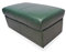 Quattro Meble Grüner Echtleder Hocker aufklappbar mit Stauraum Sitzhocker Rindsleder Sitzwürfel 90x55 Fußhocker Polsterhocker Puff grünes Glanz Echt Leder Antique H-5 Green