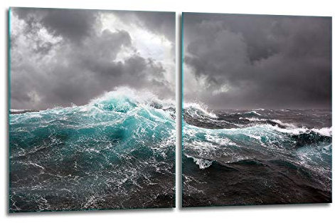 TMK Juego de cubiertas para vitrocerámica, 2 x 40 x 52 cm, protección contra salpicaduras, placa de cristal, cubierta de vitrocerámica, tabla de cortar decorativa