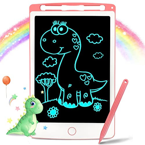 Richgv LCD Schreibtafel Kinder, Maltafel LCD 8,5 Zoll für Kinder und Erwachsene,Digitale Mal Tablet Kinder LED Schreibtafel,Maltafel Elektronisch mit Stift,Maltafel Zaubertafel Ab 3 4 5 6 Jahre(Rosa)