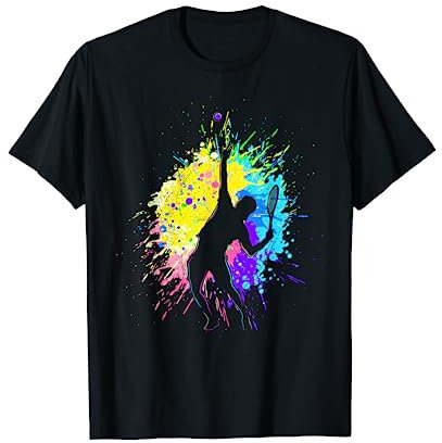 Tennis Aufschlag Tennisspieler Kunst Tennisspieler T-Shirt
