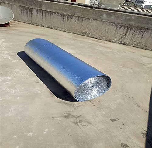 Yimihua Self-adhesive Thermal Insulation Aluminium Foil Membrane Waterproof Vapour Barrier And Reflector Bubble Foil Save Energy For Attics Lofts Floors Sheds (Size:1 * 30M)