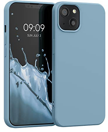 kwmobile Hülle kompatibel mit Apple iPhone 13 Hülle - gummierte TPU Silikon Handyhülle - Schutzhülle für kabelloses Laden - Case in Antique Stone