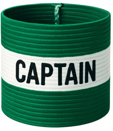 Fitness Health Fußballband Fußball Kapitän Armband Design Captain Band für Erwachsene und Jugendliche, 5 Farben erhältlich für mehrere Sportarten, elastisches Armband für Kapitän (Grün - Teen)