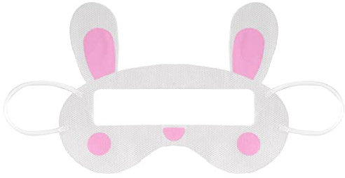 Geekria 50PCS VR Cartoon Masque Jetable VR Casque Masque, Masque VR Couverture des Yeux, VR Casque Couverture Masque Masque Universel pour VR Compatible avec Casque pour Enfants(Lapin Rose)