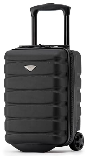 Flight Knight Lightweight 2 Wheel ABS Hard Case Suitcases Cabin Carry On Hand Luggage Approved for Over 100 Airlines Including British Airways, Ryanair & easyJet Approved Free Carry On 40x20x25cm
