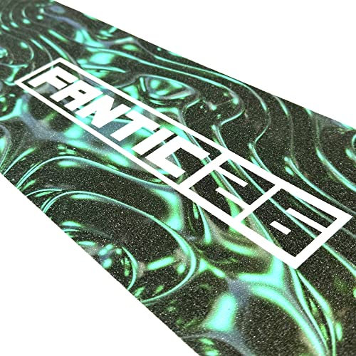 Fantic26 Stunt-Scooter Griptape Ersatz I Park I Kinder I Trick I Tret I Roller I Anti Rutsch Sandpapier 58,5cm I Passend für Decks bis 58,5cm x 15,5cm (Classic Wave Grün)