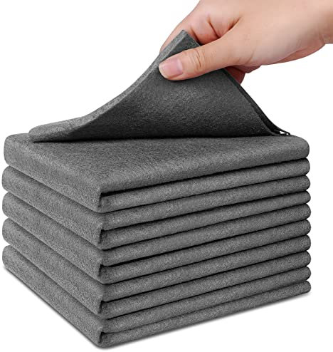 Vicloon 5PCS Microfiber Glass Cleaning Cloth, Reuseable Streak Free Magic Fiber Microfiber Cleaning Cloth, No Trace Absorben Microfiber Cleaning Rags for Kitchens Glass Cars Windows (30 * 30CM)