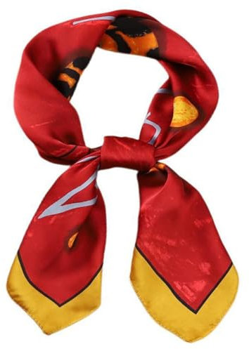 FAIRYGATE Schals für Damen Schal Rot Damen Halstuch Seide Bandana Kopftuch Quadrates Bedrucktes Halstuch Satin Seidentuch Schal 92022