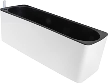 Veemoon Automatischer Blumentopf Mit Wasseraufnahmetopf Pflanztopf Blumenkorb Selbstbewässernd Wasserstandsanzeiger Für Schreibtisch Garten Jardin