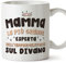 Mugffins Tassen/Becher mit Spruch für MUTTER/MAMA - Auf Italienisch - Più grande esperta nell'addormentarsi - 11 oz / 330 ml - originelles und lustiges Geschenk