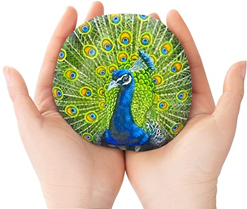 ROCART 24 Ultra Große 10-13cm Flache Steine zum Bemalen, Glatte Flusssteine als Malzubehör für Freundlichkeitssteine, Kunsthandwerk, Dekoration