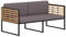 Youuihom Terrassenbänke, Gartenbänke, Verandabänke, Gartenbank mit Auflagen 136 cm Massivholz Akazie Dunkelgrau Geeignet für Veranden, Hinterhöfe, Balkone, am Pool