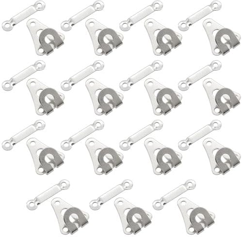 SLEEKEE 15 paia di ganci per pantaloni, chiusure nascoste invisibili, ganci in metallo per pantaloni, chiusure dei pantaloni, possono essere utilizzati per la riparazione di pantaloni, fissaggio di