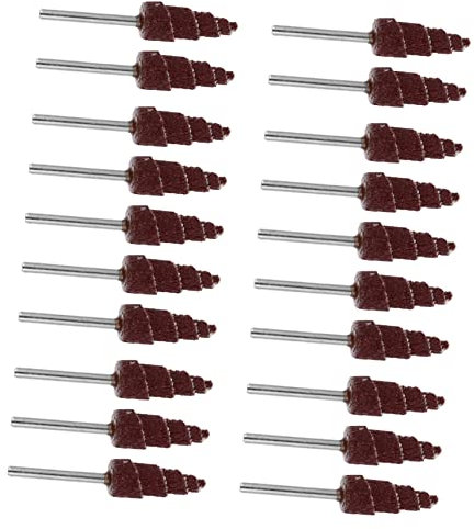 GLEAVI 20 Pièces Tête De Meulage Roue à Lamelles De Meuleuse Roue à Lamelles Pour Perceuse Meule à Lamelles Débavurage Ponceuse à Lamelles Faire Tourner Ponçage Toile Émeri