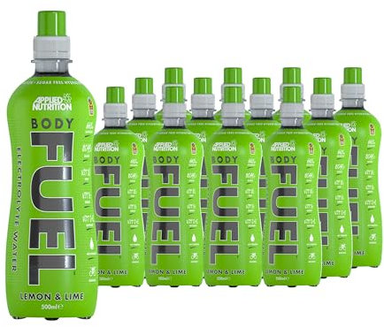 Applied Nutrition BodyFuel Electrolyte Water - Body Fuel Prime Drink with BCAAs and Vitamins, Fast Hydration (12 x 500ml) (Lemon & Lime)