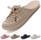 VEXITO Chausson Claquette Femme Été Sabots Sandales Pantoufle Plastique Chaussure Antiderapante Legere Réglable Souple Jardin Douche Bride Piscine Mer Bain Plage Beige Pointure 42 43 /260mm