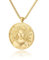 SEKDAQ Medusa Gorgon Artermis 18K Vergoldete Halskette,Griechische Mythologie Halskette,Goldmedaille Königin Halskette for Frauen