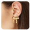 YYPERLE Schleifen Ohrringe Gold, Schleifen Ohrstecker Hypoallergene Bogen Ohrringe Trend-Schmuck für Frauen und Mädchen (Glatte, Gold)