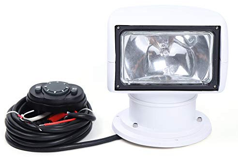 Tenddya Boot Suchscheinwerfer Arbeitsleuchte, 12V 100W LED Suchscheinwerfer Arbeitsleuchte, Fernbedienung Halogen m/Fernbedienung Searchlight für Boot Auto LKW
