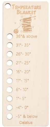 Asyduey Carte D'Organisateur D'Ombre de Laine de Nuancier de Couleurs RéUtilisable de Couverture en Bois, Planificateur de Couverture pour Projets Crochet Cadeaux Faits à la Main B