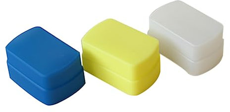WRITWAA Farben Silikon Blitzdiffusor Softbox für Speedlite Ii Flexible Lichtweiche Weiß Gelb für Gleichmäßige Lichtverteilung und Schattenreduzierung