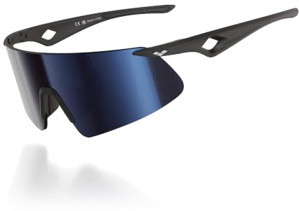 ARENA SAETTA Occhiali da Sole Sportivi, Montatura Flessibile e Leggera, Antiurto e Protezione UV, Antiriflesso Idrofobico e Antistatico, Classe Ottica 3, Nasello Regolabile - Black Especial Frame