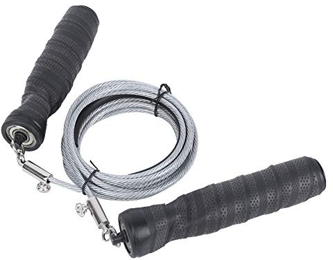 ANKROYU Corda per Saltare con Peso Regolabile con Cuscinetti a Sfera Corda per Saltare in Filo d'Acciaio per Adulti Studenti Allenamento Fitness Nessun groviglio Comode Maniglie in