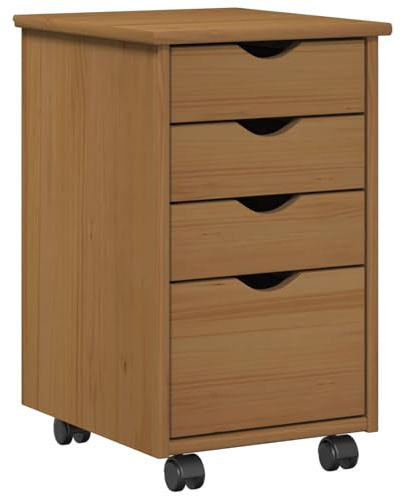 vidaXL Rollschrank Moss Honigbraun 34 x 39 x 56 cm