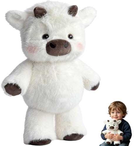 Ligtmor Running Plush Highland Cow Kuscheltier, Hochlandrind Kuscheltier, Weiches Kuh Stofftier, Süßes Plüschtier Geschenk für Kinder und Erwachsene (bsniu)