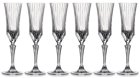 RCR Crystal Adagio Collection Champagne Flutes Glass Set