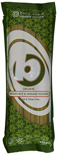 King SOBA Organic Brown Rice & Wakame Noodles 250g (Pack of 2)