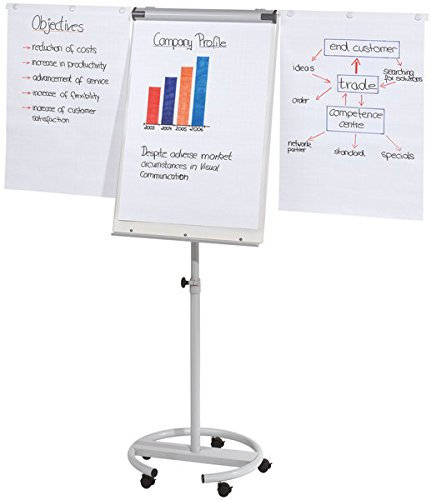 Büroring Flipchart ECO Mobil grau, Schreibtafelfläche 104x68cm
