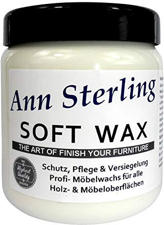 Ann Sterling Soft Wax Wachs Möbelwachs Shabby Chic Holzwachs Versiegelung Finish Wachs Kalkwachs (500ml, Weiß)
