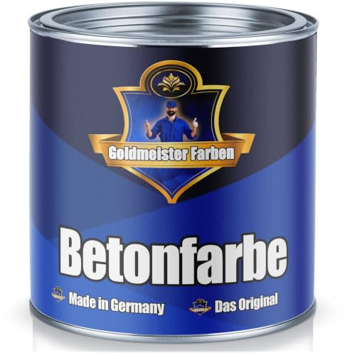 Goldmeister Farben Betonfarbe Fassadenfarbe hochelastische Kunststoffbeschichtung Abrieb-, Wetter- und Chemikalienbeständig für Stein, Zement, Putz, Beton und Mauerwerk (2,5 L, Weiß (RAL 9010))