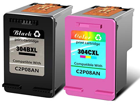 NineLeaf 304XL 304 XL Tintenpatronen Kompatibel für HP Envy 5010 5020 5030 5032 Deskjet 2620 2622 2630 2632 2633 2634 3720 3730 3733 3735 37500 3760 3762 3764 (1 Schwarz, 1 Farbe)