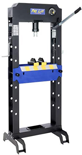 Pro-Lift Tools - Pressa idraulica per officina, 20 t, manuale + 8 pezzi di pressione, colore: Blu