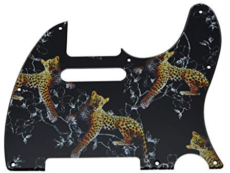 Dopro 8 Hole Tele Guitar 3D Printed plastic pickguard Scratch Plate fits USA/Mexican Fender Telecaster Leopard Pattern