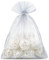 SAKETOS Organzasäckchen 10 Stück - Schmuckbeutel Silber - Säckchen 15 cm x 20 cm - Geschenkbeutel Durchsichtig - Ideal als Geschenksäckchen