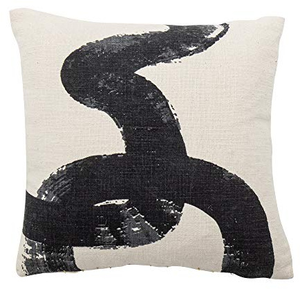 Bloomingville Ebell Kissen aus Baumwolle in der Farbe Natur, Maße: 40cm x 40cm, 82051024