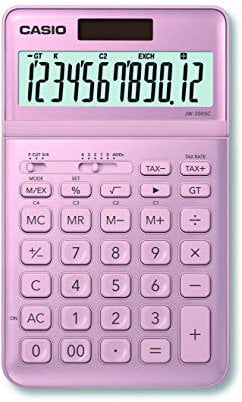 Casio JW-200SC-PK Calcolatrice da Tavolo, Rosa