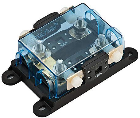 Offgridtec® Porte-fusible Mega Fuse à 2 voies avec support pour fusible de rechange.