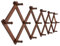 SKOLOO Accordion Wall Hanger, Expandable Coat Rack Wall Mounted, Solid Wooden Wall Hat Rack, 16 Peg, Walnut