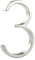 HASWARE Floating House Number Sign: 5 inch Modern Door Signage - Striking for Street Home Address Numerals (3, Silver)