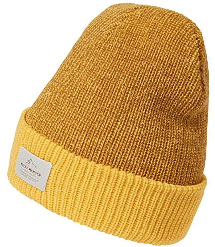 Herren Helly Hansen Logo Cuff Beanie, Honigwabe, STD