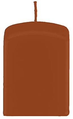 Quader Kerzen, Block Kerzen, quadratische Kerzen Haselnuss 6 x Ø 6/6 cm, 4 Stück