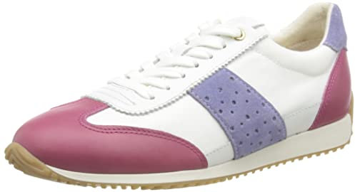 Geox D Calithe, Scarpe da Ginnastica Donna, Bianco Dk Fucsia, 38 EU