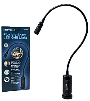 NextLED NT-7647-F Magnetisches Grilllicht für Outdoor-Grill, warme, natürliche Beleuchtung zeigt die wahre Farbe Ihrer Lebensmittel, 45,7 cm flexibler Schwanenhals, hitze- und wetterbeständig, IP-54