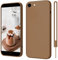 ElestBela iPhone SE 2022 Hülle, iPhone SE 2020 Hülle, iPhone 7/8 Hülle, Hanyhülle iPhone 7/8 Case Dünn Slim mit Microfiber, Kratzfeste Rundumschutz Schutzhülle Hülle für iPhone SE 2/7/8 Braun